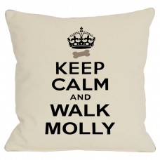 One Bella Casa Personalized Keep Calm and Walk Throw Pillow MONO1228